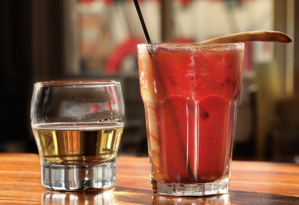 Peedi ja akvaviitiga Bloody Mary retsept