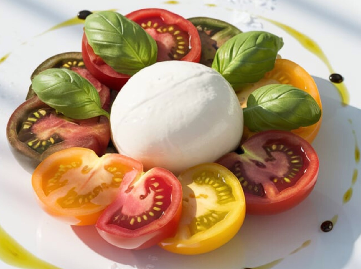 Burrata tomatite ja basiilikuga: valmis 15 minutiga!